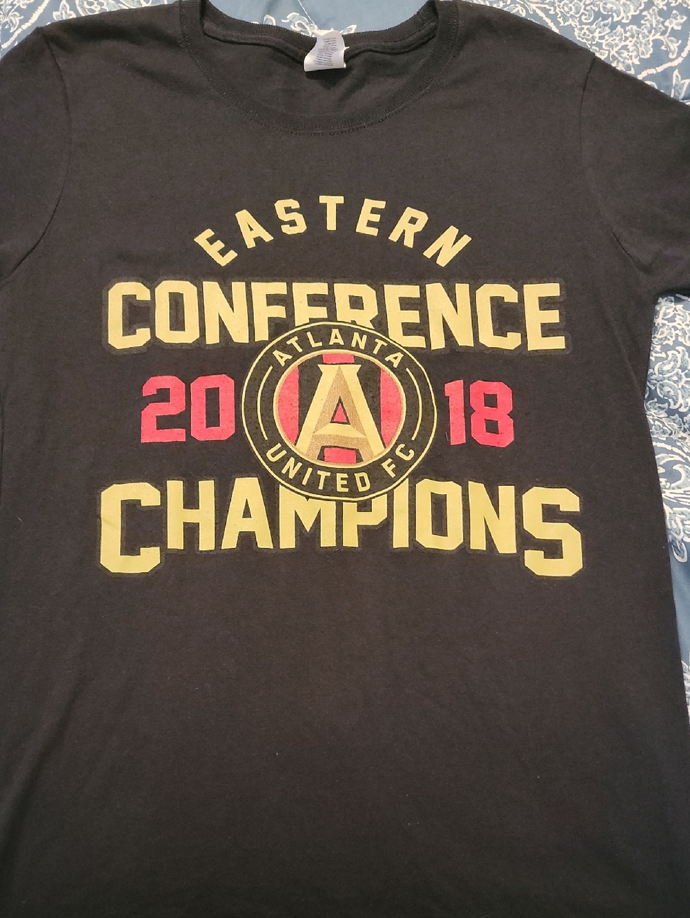 ATLANTA UNITED SOCCER Cotton Tee - Black with Blue Tag SIZE S